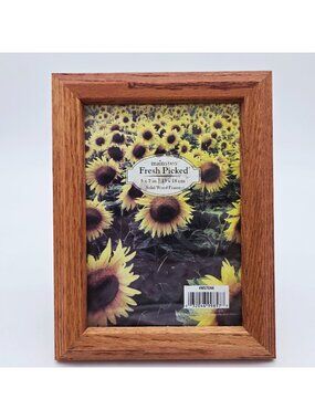 Mainstays Oak Solid Wood Picture Frame 5x7" Ribbed Design
